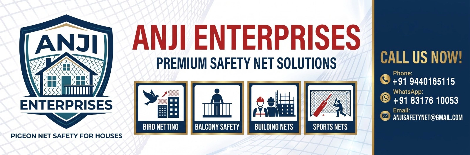 Anji Enterprises - Safety Nets banner 1